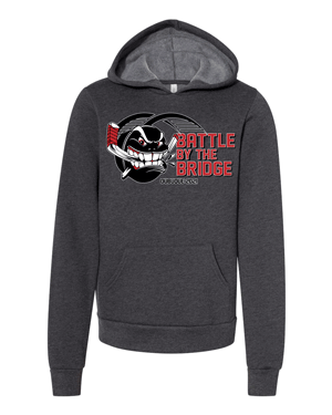 3719Y- DYHA Dark Grey Heather Youth Sponge Fleece Hoodie