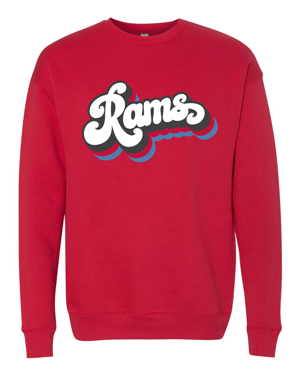 3945- DBQ SENIOR BOOSTER Red Unisex Sponge Fleece Drop Shoulder Sweatshirt