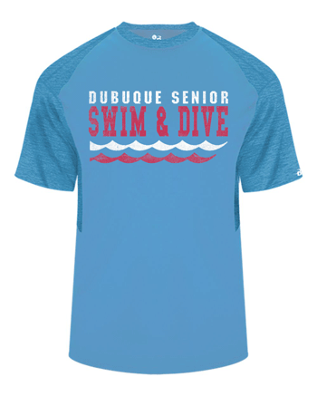 4178- DBQ SENIOR SWIM Badger - Tonal Blend Panel Tee