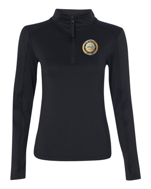 4286- DCI Women’s Black Lightweight Quarter-Zip Pullover