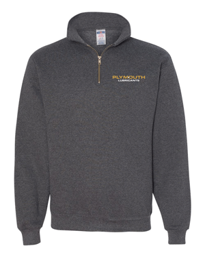 4528M- PLYMOUTH LUBES NuBlend® Quarter-Zip Cadet Collar Sweatshirt