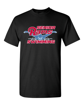 5000- DBQ SENIOR MEN'S SWIM Black Gildan - Heavy Cotton™ T-Shirt