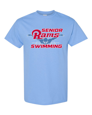 5000- DBQ SENIOR MEN'S SWIM Carolina Blue Gildan - Heavy Cotton™ T-Shirt