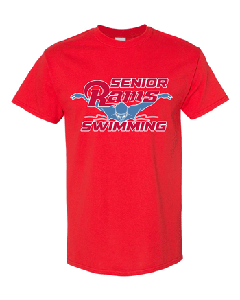 5000- DBQ SENIOR MEN'S SWIM Red Gildan - Heavy Cotton™ T-Shirt