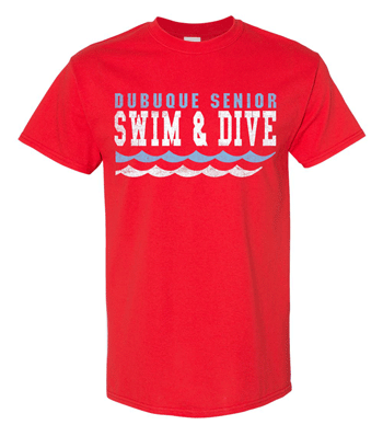 5000- SENIOR SWIM TEAM SHIRT RED Heavy Cotton™ T-Shirt