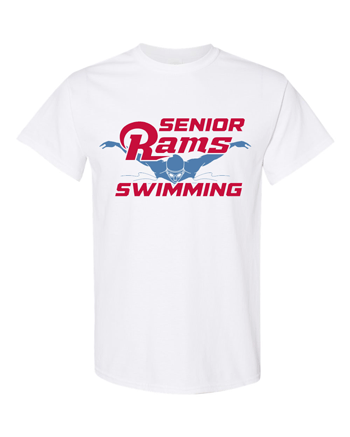 5000- DBQ SENIOR MEN'S SWIM White Gildan - Heavy Cotton™ T-Shirt
