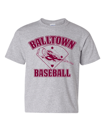 5000B- BALLTOWN BASEBALL Grey Heavy Cotton™ Youth T-Shirt