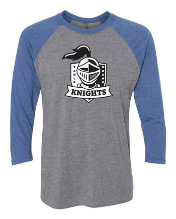 6051- TABLE MOUND Adult Unisex Triblend Three-Quarter Sleeve Raglan
