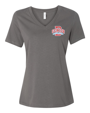 6405- SENIOR CHEER Women’s Relaxed Jersey Short Sleeve V-Neck T-Shirt