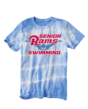 640SB- DBQ SENIOR MEN'S SWIM Shibori Tie Dye T-Shirt