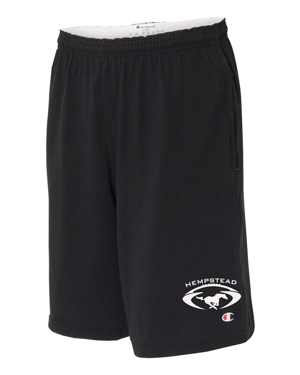 8180- HEMPSTEAD FOOTBALL Champion - Cotton 9" Jersey Shorts with Pockets