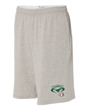 8180- HEMPSTEAD FOOTBALL Champion - Cotton 9" Jersey Shorts with Pockets