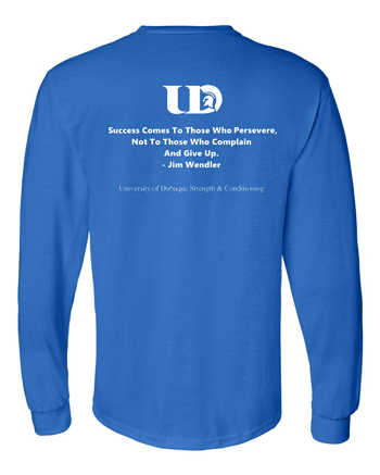 8400- UD STRENGTH & CONDITIONING ROYAL DryBlend® 50/50 Long Sleeve T-Shirt