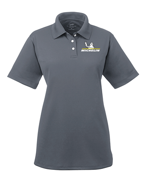 8445L- CAMSO Charcoal- Ladies' Cool & Dry Stain-Release Performance Polo