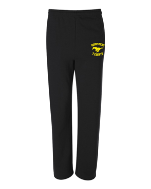 974MPR- HEMPSTEAD TENNIS JERZEES - Black NuBlend® Open Bottom Sweatpants with Pockets