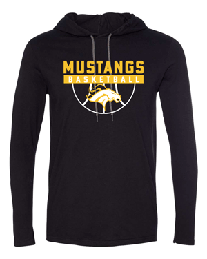 987- MUSTANG BASKETBALL Softstyle® Lightweight Hooded Long Sleeve T-Shirt