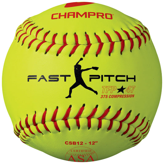 CSB12- ASA 12" FAST PITCH - LEATHER COVER .47 COR