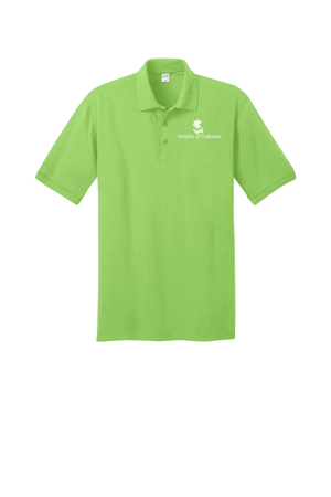 KP55- HOSPICE Lime Core Blend Jersey Knit Polo