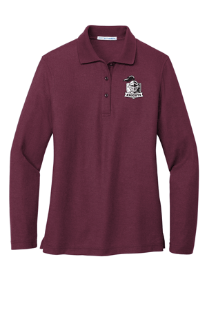 L500LS- TABLE MOUND Port Authority® Ladies Silk Touch™ Long Sleeve Polo