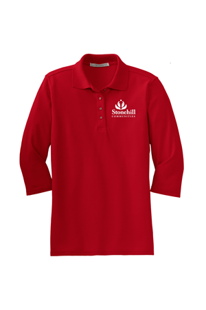 L562- STONEHILL Port Authority® Ladies Silk Touch™ 3/4-Sleeve Polo