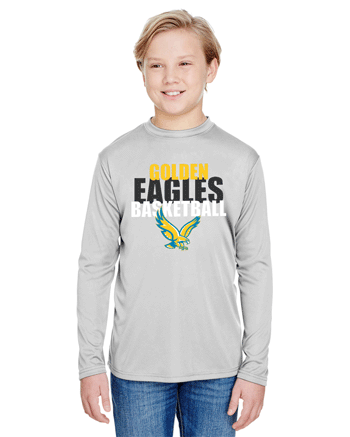NB3165- EAGLES BASKETBALL Youth Long Sleeve Cooling Performance Crew Shirt