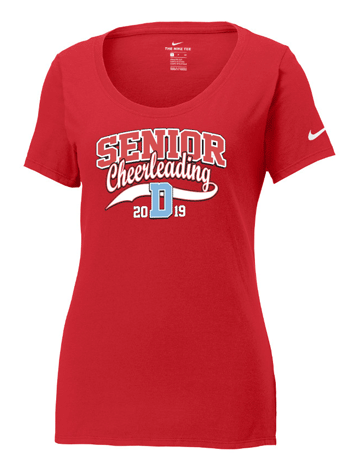 NKBQ5236- SENIOR CHEER Nike Ladies Core Cotton Scoop Neck Tee