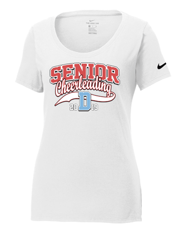NKBQ5236- SENIOR CHEER Nike Ladies Core Cotton Scoop Neck Tee