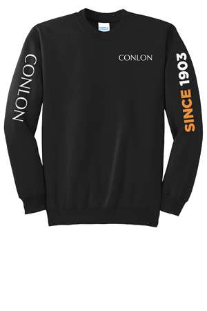 PC90- CONLON Black Essential Fleece Crewneck Sweatshirt