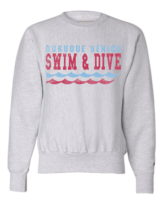 S149- DBQ SENIOR SWIM Silver Champion - Reverse Weave® Crewneck Sweatshirt
