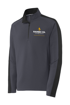 ST861- RAINBO OIL Textured Colorblock 1/4-Zip Pullover