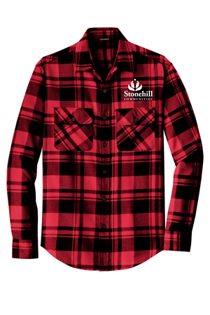 W668- STONEHILL Men's Plaid Flannel Shirt