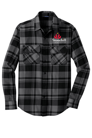 W668- STONEHILL Men's Plaid Flannel Shirt