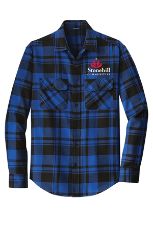 W668- STONEHILL Men's Plaid Flannel Shirt