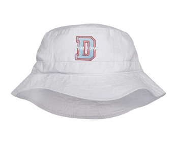 ACVA101- DBQ SENIOR SWIM White Vacationer Pigment Dyed Bucket Hat