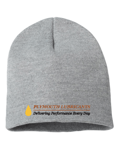 SP08- PLYMOUTH LUBRICANTS 8 Inch Knit Beanie