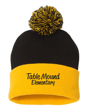 SP15- TABLE MOUND Pom-Pom 12" Knit Beanie