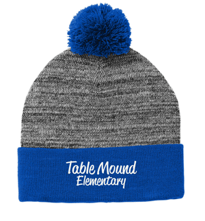 STC41- TABLE MOUND Sport-Tek ® Heather Pom Pom Beanie