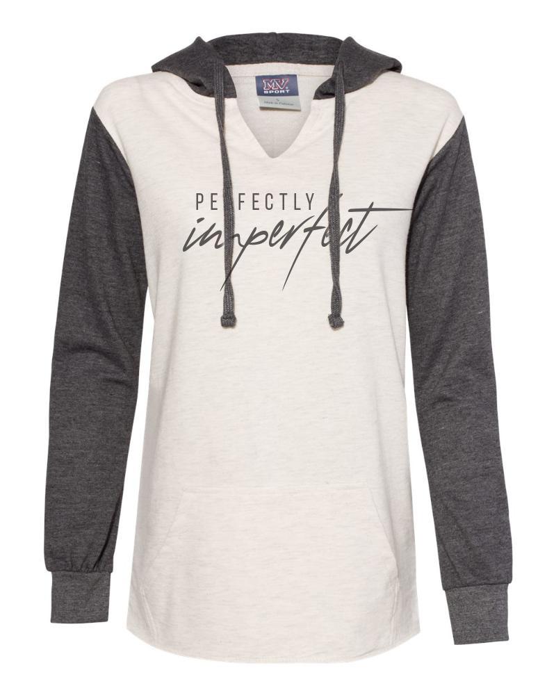 W20145- Perfectly Imperfect Women’s French Terry Hooded Pullover